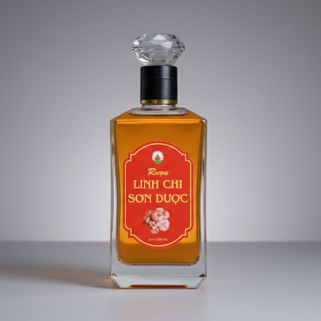 Rượu Linh Chi Sơn Dược Hiền Nương Farm 30% 500ml - Đặc Sản An Giang